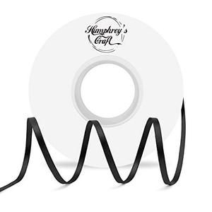 lot 80158 image: Humphreys Craft 18 Inch Black Double Faced Satin Ribbon - 50 Yards Variety of Color for Crafts Gift Wrapping DIY Bows Decoration Sewing and Invitation Card.