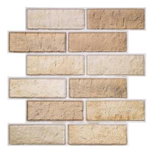 lot 80174 image: Commomy 10 Pcs Faux Brick Wall Panels-11.8X11.8 Thin PVC Small Size 3D Brick Peel and Stick Tile DIY Self-Adhesive Bricks Wall Tile for Living Room,Fireplace,Bedroom,Kitchen Wall Tiles