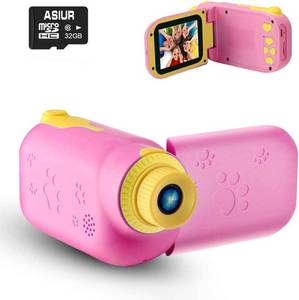 lot 80176 image: Kids Camera Toy Gifts for Boys Age 3-10, 2.4 Screen 1080P HD Kids Digital Video Camera DV with 5 Funny Games for Toddler, Outdoor Toy for 3 4 5 6 7 8 9 10 Year Old Boy with 32GB SD Card - Blue