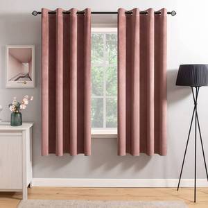 lot 80184 image: MIULEE Elegant Velvet Curtains Dusty Rose Pink Grommet Curtains Thermal Insulated Soundproof Room Darkening Blackout CurtainsDrapes for Girls & Ladys Living RoomBedroom Decor 52 x 63 Inch 2 Panels