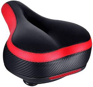 lot 80186 image: TONBUX Comfortable Bicycle Seat, Bike Seat Replacement with Dual Shock Absorbing Ball Wide Bike Seat Memory Foam Bicycle Seat with Mounting Wrench