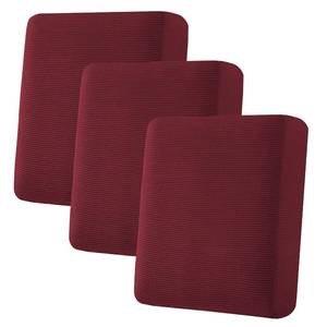 lot 80204 image: H.VERSAILTEX Super Stretch Individual Seat Cushion Covers Sofa Covers Couch Cushion Covers Slipcover Sets Thick Jacquard Textured Twill Fabric (3 Piece Sofa Cushion Covers, Burgundy Red)