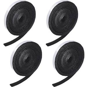 lot 80232 image: 4 Rolls 120 Inch Felt Strip with Adhesive Backing Felt Tapes Furniture Felt Strip Rolls Self Stick Heavy Duty Polyester for Protecting Furniture and DIY Adhesive (Black, 0.5 Inch)