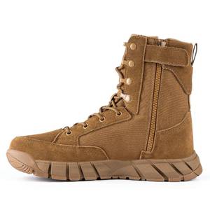 lot 80247 image: FREE SOLDIER Mens Tactical Boots 8 Inches Lightweight Combat Boots Durable Suede Leather Military Work Boots Desert Boots(Brown 9)
