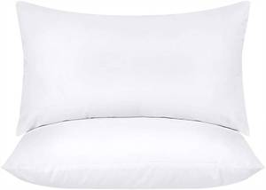 lot 80255 image: Utopia Bedding Throw Pillows Insert (Pack of 2, White) - 16 x 24 Inches Bed and Couch Pillows - Indoor Decorative Pillows