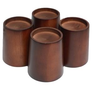 lot 80266 image: Txcucc Wooden Furniture Risers 5 Inch Tapered Bed Risers Set of 4, Heavy Duty Wood Bed Lifts Risers for Table, Sofa, Couch, Desk and Dresser
