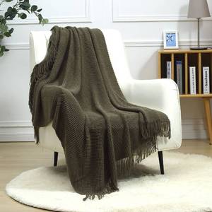 lot 80289 image: CREVENT Knitted Decorative Throw Blanket for Couch Sofa Chair Bed, Soft Breathable Lightweight for Spring Summer Fall (50X60 Green Dot)