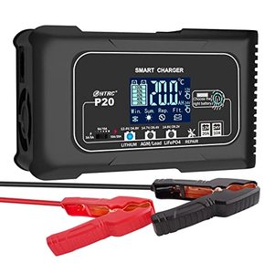 lot 80306 image: 20-Amp Smart Battery Charger,Lithium,LiFePO4,Lead-Acid(AGMGelSLA..) Car Battery Charger,Trickle Charger, Maintainerdeep Cycle Charger,12V20A and 24V10A,for Boat,Motorcycle,Lawn Mower,Golf cart..