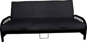 lot 80346 image: D&D Futon Furniture Futon Covers, Mattress Slipcovers, Polyester Poplin (Black, Full 6x54x75)