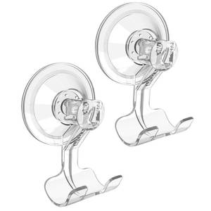 lot 80386 image: VISV Suction Cup Razor Holder, Clear Suction Cup Razor Hooks Shower Wall Removable Bathroom Suction Razor Hanger Heavy Duty Suction Blade Shaver Holder for Men and Women - 2 Pcs