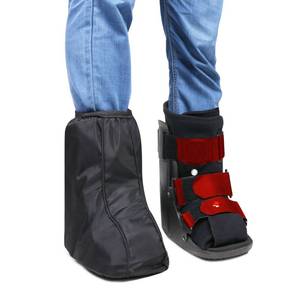 lot 80414 image: ARUNNERS Walking Boot Cover for Medical Brace Orthopedic and Fracture Cast with Integrative Slip-Resistant Rubber Sole (Black, Short, Large)