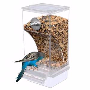 lot 80437 image: Automatic Bird Feeder for Cage, No Mess Parakeet Feeder Parrot Seed Food Container for Parakeets Cockatiels Lovebirds