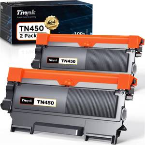 lot 80443 image: Timink TN450 (2 Black) High Yield Compatible Toner Cartridge Replacement for Brother TN420 TN-450 Work with HL-2280DW HL-2270DW HL-2230 MFC-7360N MFC-7860DW DCP-7065DN Intellifax 2840 2940 (2 Pack)