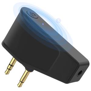 lot 80450 image: Asobilor Airplane Bluetooth Adapter Compatible with Bose WirelessWired Headphones and Any 3.5mm Aux Jack on Airplane, Bluetooth 5.3 transmitter receiver and 3.5mm Audio Jack (2 in 1)