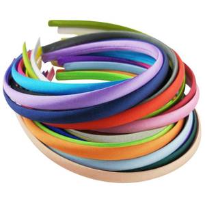 lot 80470 image: Hixixi 20pcs pack GirlsWomen Diy Satin Fabric Covered Ribbon Headbands Hairband (20pcs)