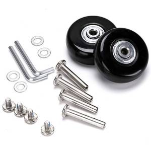 lot 80481 image: OwnMy 50mm x 18mm Luggage Suitcase Replacement Wheels, Rubber Swivel Caster Wheels Bearings Repair Kits, Set of 2