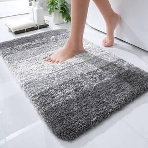 lot 80488 image: OLANLY Luxury Bathroom Rug Mat 24x16, Extra Soft and Absorbent Microfiber Bath Rugs, Non-Slip Plush Shaggy Bath Carpet, Machine Wash Dry, Bath Mats for Bathroom Floor, Tub and Shower, Grey