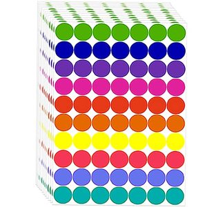 lot 80489 image: 1400 PCS Colored Dot Stickers Round Color Coding Labels Circle Dots Labels Stickers Polka Circle Dot Stickers Label Sticker for Office,Classroom,Papers Etc