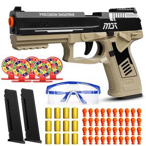 lot 80502 image: GIXGYBIU Toy Gun Soft Bullets Fully Automatic Reloading Rebound Shell Ejecting Shooting Games Toy Pistol Education Model Toys Soft Foam Blaster Gift for Kids Boys Girls Ages 6