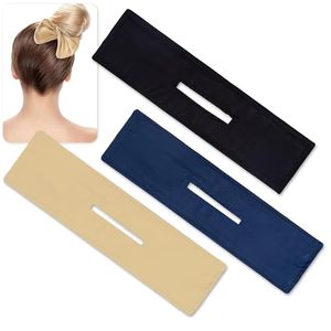 lot 80509 image: oetnaisan 3 Pcs Hair Bun Maker Deft Bun for Hair Twister, Flexible Donut Hair Bun, Lazy Hair Curler Bun Clips, Fashion French Hairstyle, Hair Accessories for Women & Girls Kids (Black, Navy, Khaki)