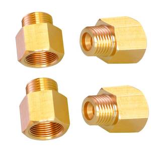 lot 80515 image: AOPANDA Brass Pipe Fitting, 12 NPT Male Pipe x 34 NPT Female Pipe,12 Male NPT to 34 Female NPT Hex Nipple Reducer Pipe Fitting, NPT Reducer, for GasFuelsOil, (4-Pack)