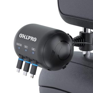 lot 80520 image: OHLPRO Multi Car Retractable Backseat 3 in 1 Car Charging Station Box Compatible with All Phones  iPhone  Samsung  Uber Taxi Lyft Turo Ride Share Customer Charging Dock Attach to Headrest