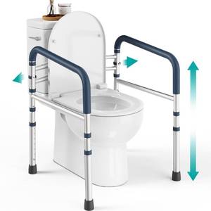 lot 80533 image: PELEGON Toilet Safety Rails (350 lb) - Adjustable Toilet Safety Frame & Rails, Toilet Safety Rail for Elderly Adults, Toilet Handles for Seniors, Toilet Bars for Elderly, Disabled & Handicap
