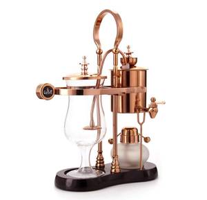 lot 80535 image: Diguo BelgianBelgium Luxury Royal Family Balance Syphon Coffee Maker. Elegant Retro-Style Design. Color Rose Golden. Capacity 500ml17 oz.