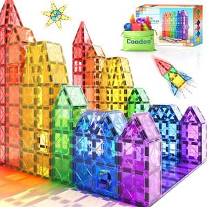 lot 80570 image: Magnetic Tiles Kids Toys STEM Magnet Toys for Toddler Magnetic Blocks Building Toys Preschool Learning Sensory Montessori Toys for 3 Year Old Boys and Girls, Safe Creativity Toddler Kids Toys