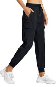 lot 80573 image: Libin Womens Cargo Joggers Lightweight Quick Dry Hiking Pants Athletic Workout Lounge Casual Outdoor, Black S