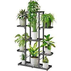 lot 80602 image: YIZAIJIA Plant Stand 5 Tier 9 Potted Indoor Outdoor Multiple Flower Pot Holder Shelves Planter Rack Storage Organizer Display for Garden Balcony