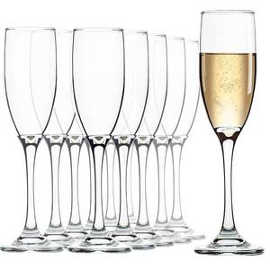 lot 80605 image: UMEIED Champagne Flutes Set of 12, 6 Oz Premium Champagne Glasses for Parties, Weddings, Classic Sparkling Wine Glass, Crystal Clear