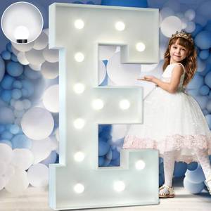 lot 80606 image: imprsv 4FT Marquee Light Up Letters, Cool White Light Up Letters E, Large Marquee Letters for Party Decorations, Marry Me Light Up Letters, Love Marquee Letters for Decor, Wedding Decor