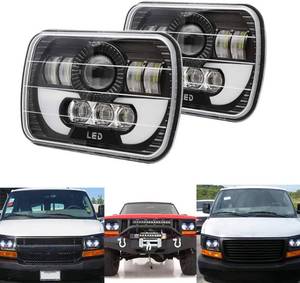 lot 80612 image: AMUNIESUN 120W Rectangle 7x6 5x7 Inch Headlights 6052 6054 H5054 H6054 Headlight DRL HiLow Sealed Beam H4 Plug Compatible With GMC Ford Chevy Chevrolet Cargo Van Express Nissan