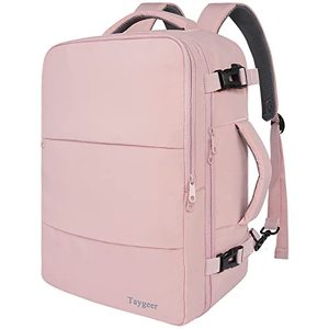 lot 80621 image: Taygeer Travel Backpack for Women, Carry On Backpack with USB Charging Port & Shoe Pouch, TSA 15.6inch Laptop Backpack Flight Approved, Nurse Bag Casual Daypack for Weekender Business Hiking, Pink