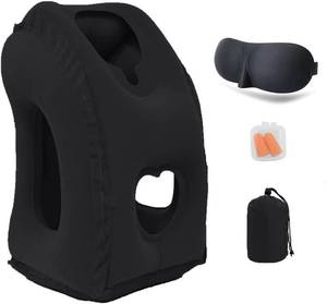 lot 80986 image: Inflatable Travel Pillows for Airplane, Blow Up Neck Pillow for Sleeping, Airplane Travel Essentials for Long Flight Support Head, Neck and Lumbar, Used for CarBusTrainOffice Rest, Adults Kids