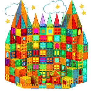 lot 80992 image: CuteTiger Magnetic Tiles, Magnet Tiles, 100 Pcs Magnetic Building Blocks No Cars, Square Building Castle, Preschool Toys, STEM Stacking Construction Montessori Toys for Kids