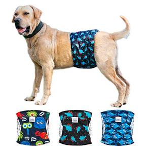 lot 80999 image: CuteBone Dog Belly Bands for Male Dogs Wraps Washable Doggie Diapers DM07XL