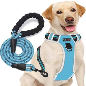 lot 81016 image: tobeDRI No Pull Dog Harness Adjustable Reflective Oxford Easy Control Medium Large Dog Harness with A Free Heavy Duty 5ft Leash
