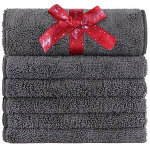 lot 81020 image: HOMEXCEL Grey Hand Towels for Bathroom 6 Pack, Highly Absorbent Microfiber Hand Towel, Multipurpose Gym Towels Camping Towels Spa Towels Hotel Towels, Soft and Quick Drying Hand Towel 15 x 25 inches