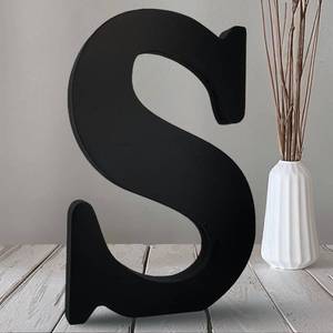 lot 81035 image: AOCEAN 10 inch Black Wood Letters Unfinished Wood Letters for Halloween Decorative Standing Letters Slices Sign Board Decoration for Craft Home Party Projects (S)