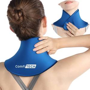 lot 81036 image: ComfiTECH Neck Ice Pack Wrap Gel Reusable Ice Packs for Neck Pain Relief, Cervical Cold Compress Ice Pack for Sports Injuries, Swelling, Office Neck Pressure and Cervical Surgery Recovery (Blue)