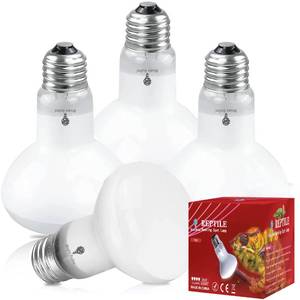 lot 81037 image: 4 Pack 100-Watt Basking Light for Reptile - Heat Lamp Bulbs for Reptiles & Amphibians Broad Spectrum Reptile Light for Glass Terrariums Suitable for Bearded Dragons Light Lizards Iguanas basking Bulb