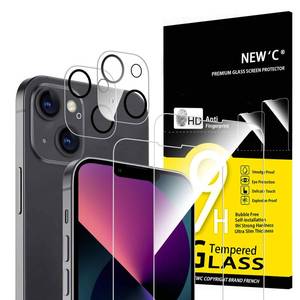 lot 81041 image: NEWC 4 Pack, 2 Pack Screen Protector for iPhone 13 Pro Max  2 Pack Camera Lens Protector, Sensor Protection,Case Friendly Tempered Glass Film