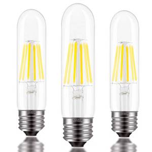 lot 81066 image: ASOKO E26 T10 Bulbs Daylight White 6W, Dimmable T10 Edison Bulb 60 watts 4000K, E26 Base LED Tubular Light Bulbs, Tube Vintage LED Edison Bulb for Desk Lamp, Pendant Lights, Home (3 Pack)
