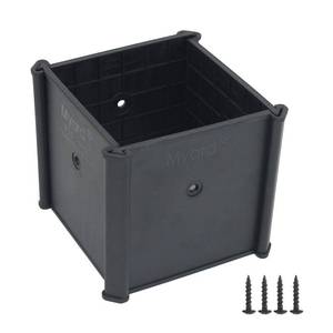 lot 81078 image: Myard Post Protectors with Screws for 4x4 Inches (Actual 3.5X3.5) Deck, Fence, Mailbox Posts Prevent Damage by Lawn Maintenance Equipment (Height 4, Black)