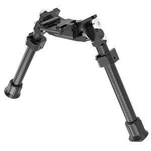 lot 81079 image: UUQ 8 - 12� Adjustable Bipod, Heavy Duty Carbon Fiber Tactical Rifle Bipod, PicatinnyWeaver Rail Mount Base (Quick Detach Lever)