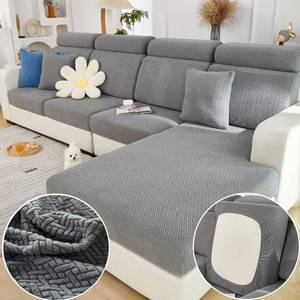 lot 81085 image: Disayu Magic Sofa Covers Couch Covers 2024 New Wear-Resistant Universal Sofa Covers Washable L Shape Stretch Couch Cushion Covers Slipcovers for Sectional Sofa (Texture Gray,Chaise Cover)