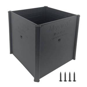 lot 81087 image: Myard Post Sleeve Post Protector Protects Mailbox, Deck & Fence Posts from Lawn, Grass & Yard Maintenance Equipment � Fits Wood & Metal Posts � No Tools, Screws or Nails Needed (6 x 6 x 6, Black)