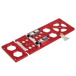 lot 81088 image: DDWT Upgraded 340mm Track Saw Square Right Angle Circular Saw Guide Rail Angle Stop Accessories Compatible with Festool and Makita Guide Rail (Red)